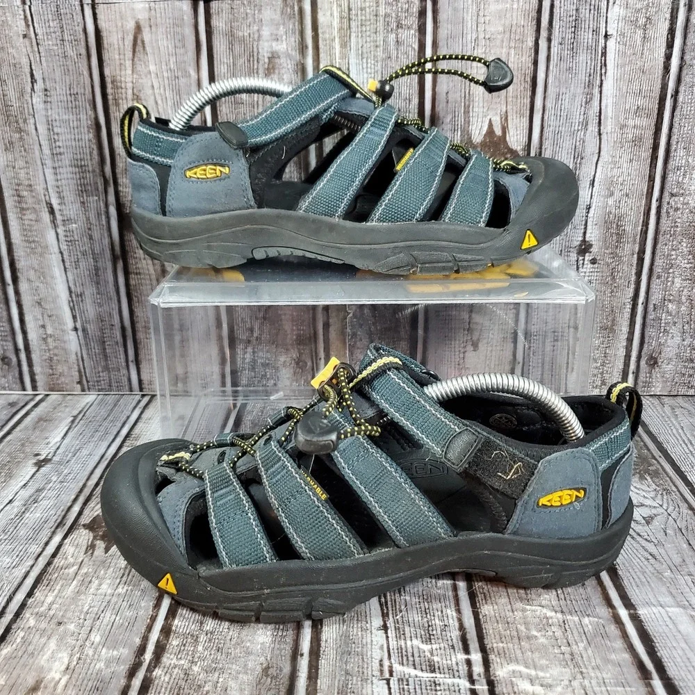 Keen Youth Newport H2 Waterproof Sandals Green Blue Hiking Outdoor Trail Size 5